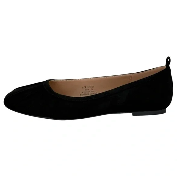 Journee Collection Tannya Black Microsuede Womens Flats Size 8.5M - Picture 3 of 10